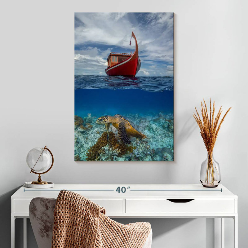 Brampt Exotic Maldivian Turtle, 30" H x 20" W