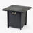 28-Inch Iron Square Propane Fire Pit Table