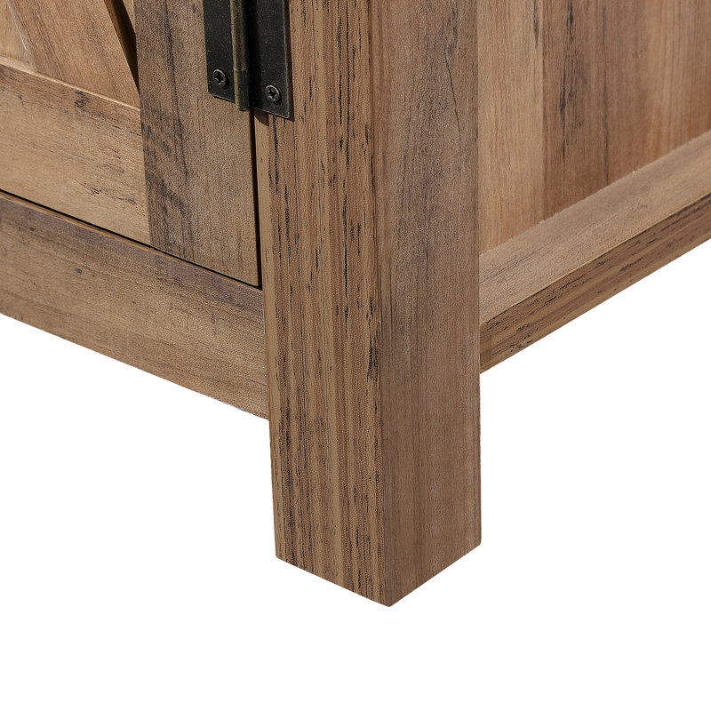 Armoire d'appoint 2 portes avec deux tiroirs de rangement, En bois