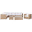 Neshama 8 Seater Modular Garden Lounge Set in Sand Beige