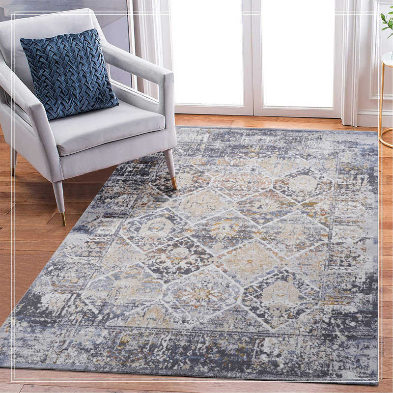Multi /Traditional Non-Shedding Living Room Bedroom Dining Home Office Stylish And Stain Resistant Area Rug
