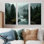 Morning Mist In The Vancouver Mountains - Forest River Mountains, ensemble de décorations murales