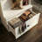 1-Drawer & 1-Shelf Hall Tree With Bench And Metal Hooks