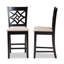 Upholstered Counter Stool with Solid Wood Frame-79985871-79985870