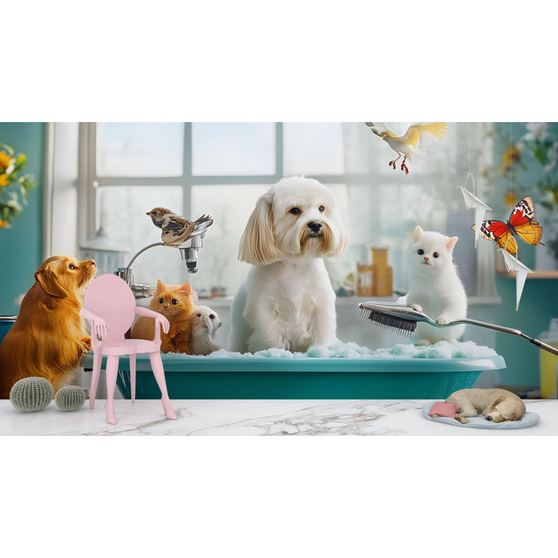 Animal Bath, L 144 po x l 100 po, Non tissé