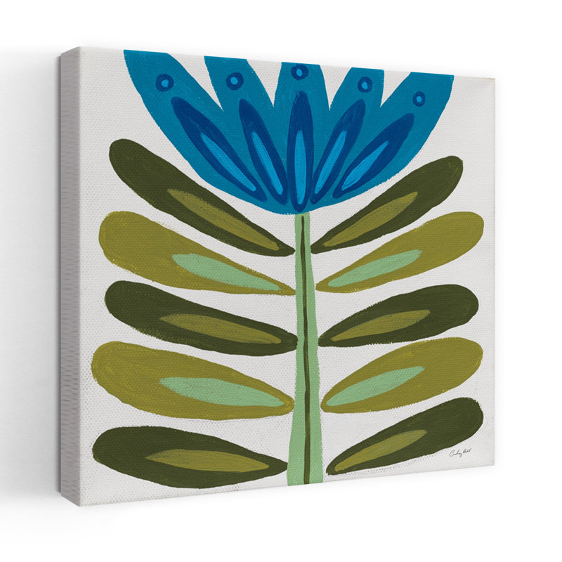 Art floral contemporain Folk Flower, H 18 po x l 18 po