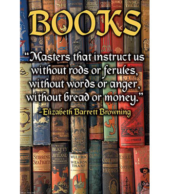 « books » par wilbur pierce, affiche rétro