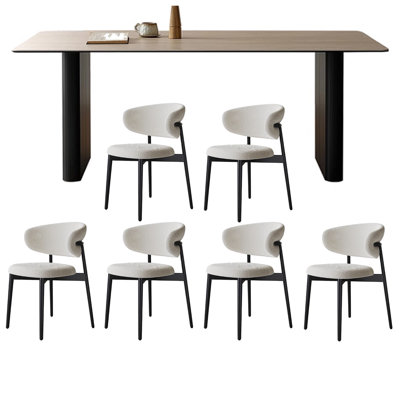 Italian minimalist retro style rock dining table