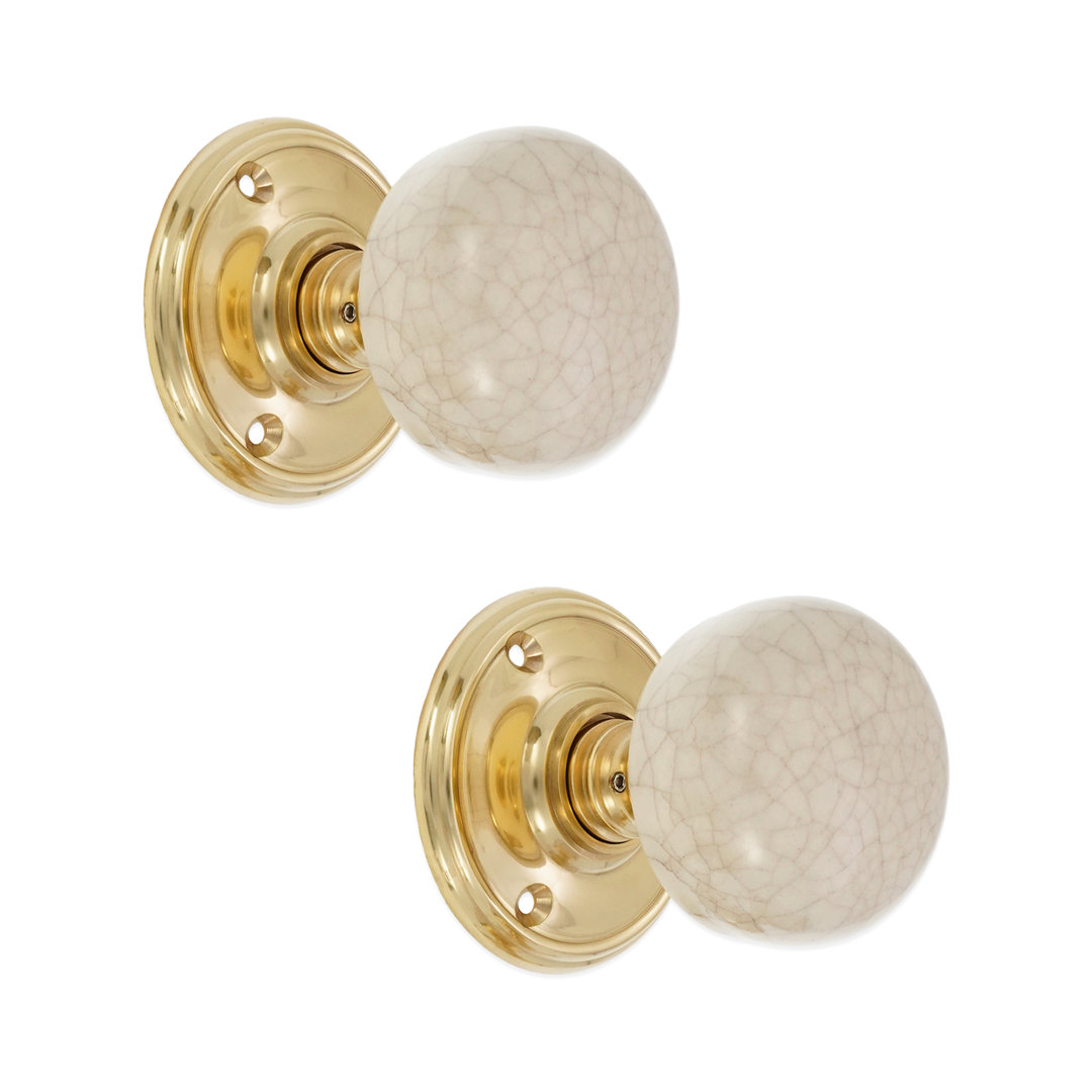 Crackled Porcelain Mortice Door Knob