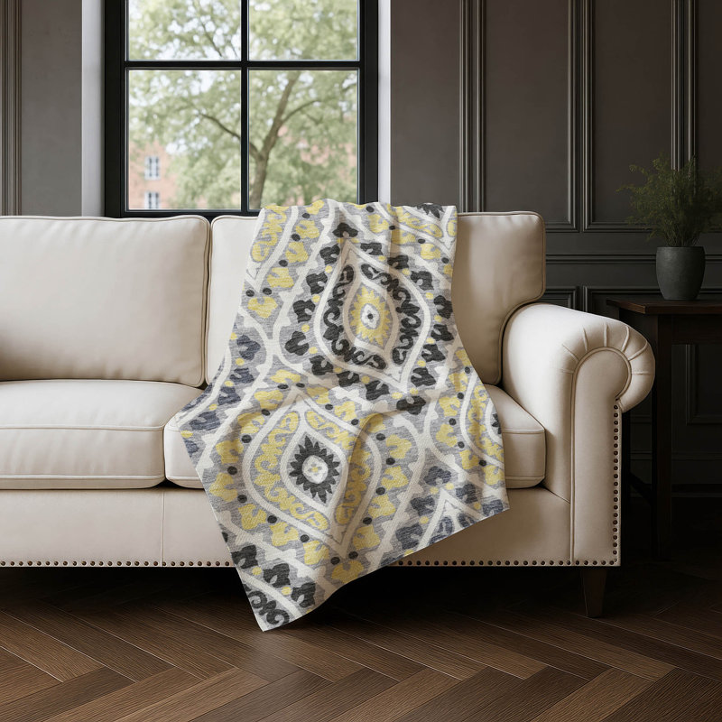 Jeté en laine Sherpa ASB761 Addison, Gris