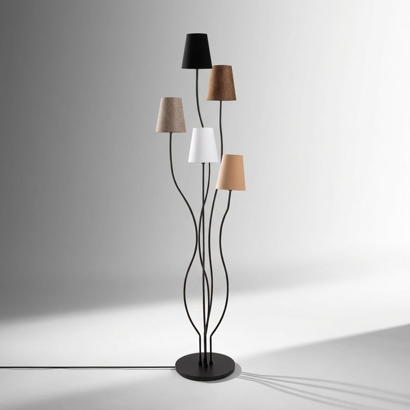 Botanical Cluster Fabric Shade Floor Lamp