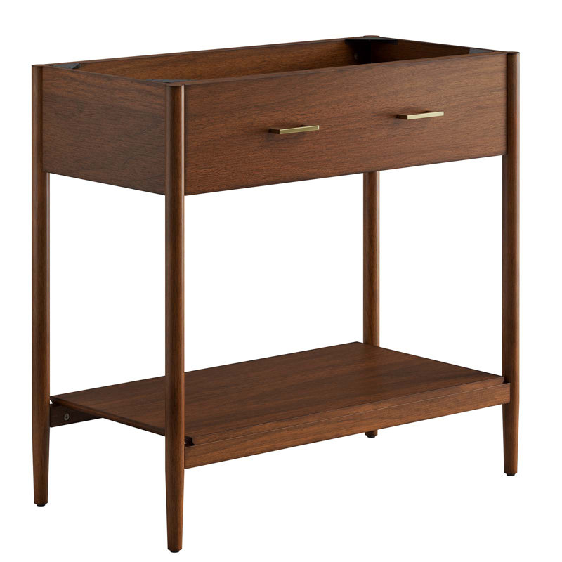 Base de meuble-lavabo simple 35,5 po Modway Zaire, Noyer
