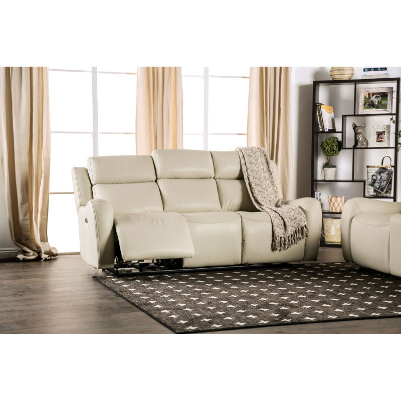 Canapé inclinable Charles de Londres Taemin, Similicuir beige