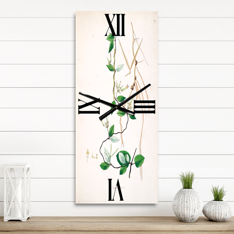 Horloge murale rétro vintage London Plants IV - Farmhouse, Petit