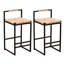 Ensemble de 2 tabourets de bar tissés à la main avec tabourets de bar à hauteur de comptoir pour la cuisine, la maison et le bureau-2096029108-2096029105