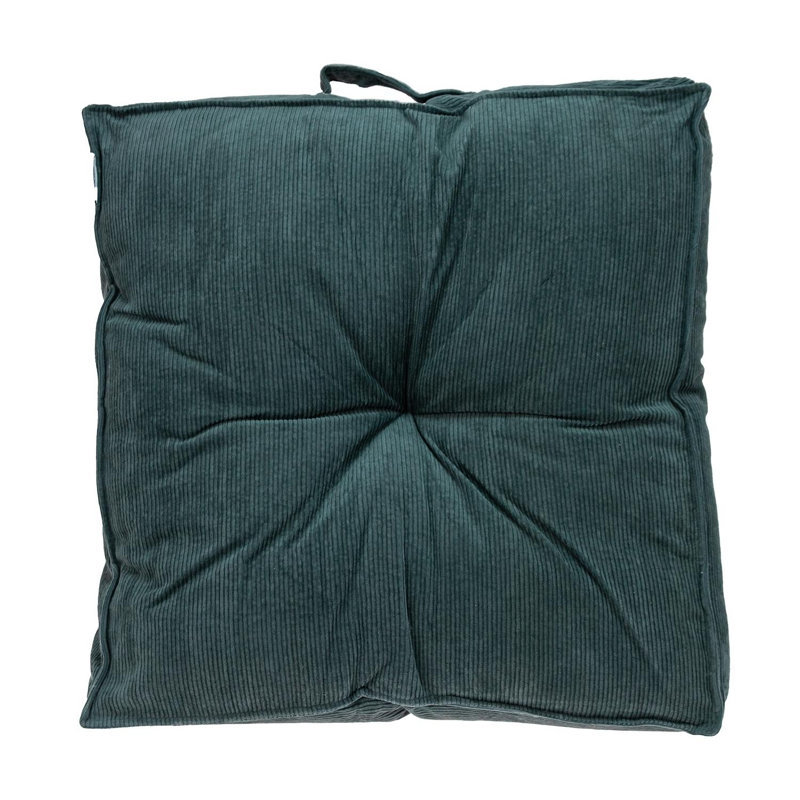 Corduroy Styled Tufted Floor Pillow, Charcoal