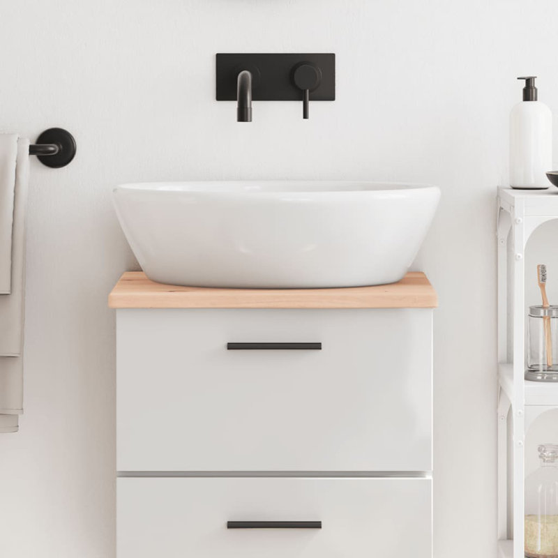 Murreann 40cm Solid Wood Bathroom Vanity Top
