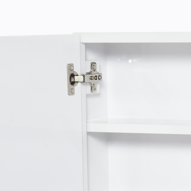 24X22 Inch Bathroom Mirrored Cabinet Wall-Mounted Storage Organizer