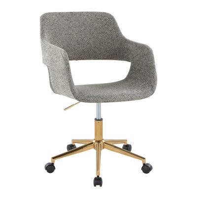Contemporary Task Chair In Metal And Fabric