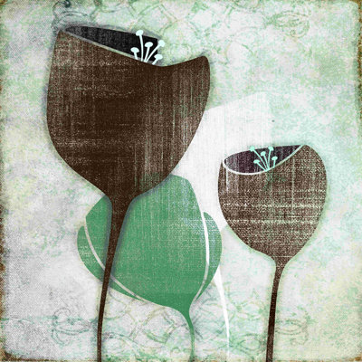 Graphic Tulips - Wrapped Canvas Print