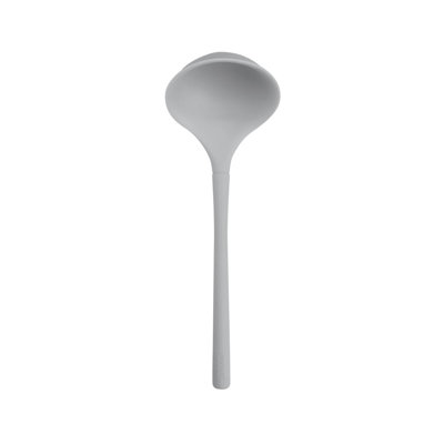 Tovolo Flex-Core Small Silicone Ladle for Sauces Soups and Gravies, Oyster Gray