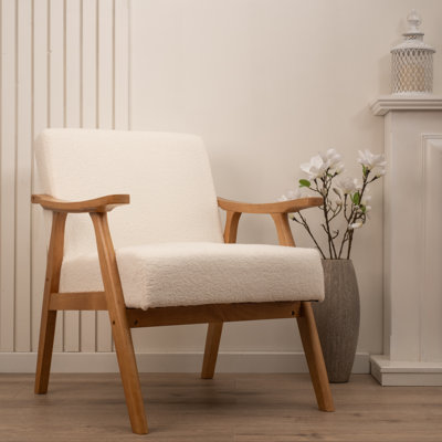Boucle Accent Chair (Flat Arms)