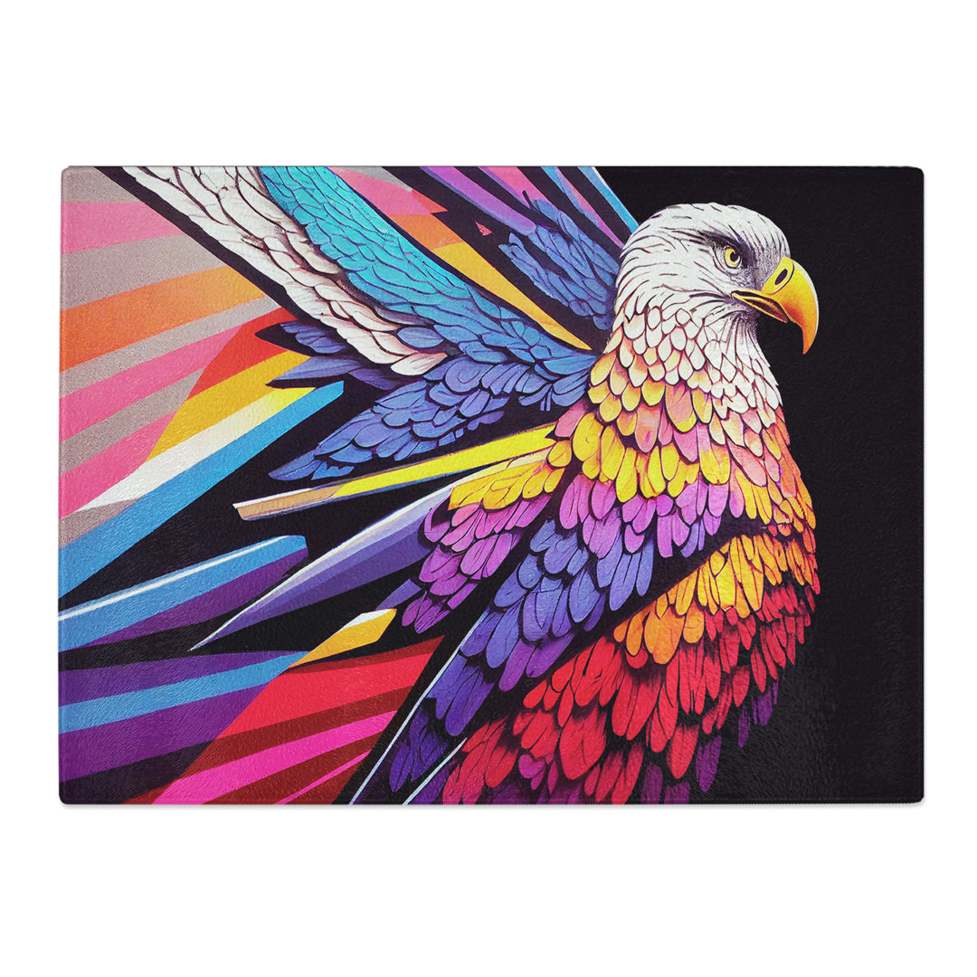 Colourful Eagle Bird Vol.4  Glass Chopping Board