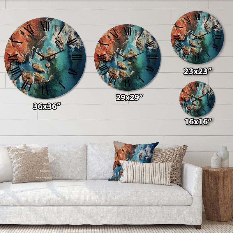 Horloge murale en bois massif Tukwila, Moyenne
