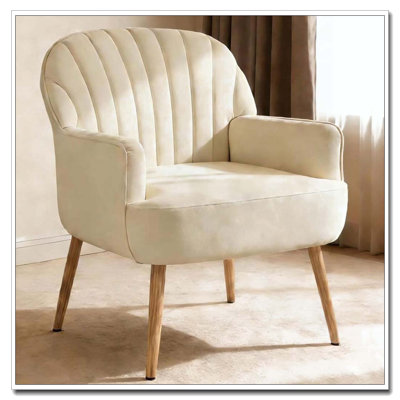 Fauteuil d'appoint en velours, chaises de salon rembourrées modernes