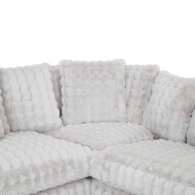Canapé modulaire 3 pièces Everette, Polyester gris