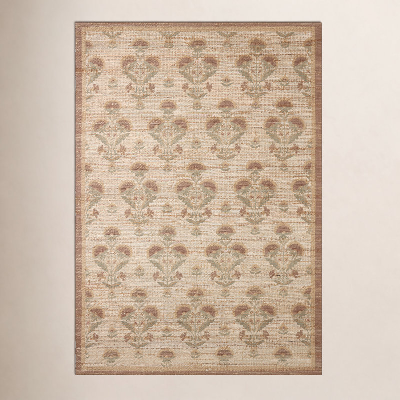 Delao Wheat / Sage Area Rug, Rectangle 7'6" x 9'6"