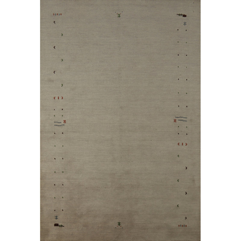 Tapis indien en laine fait à la main de style Gabbeh 5 x 8