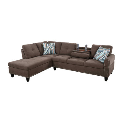 Birge Upholstered L-Shaped Sectional Left Hand Facing