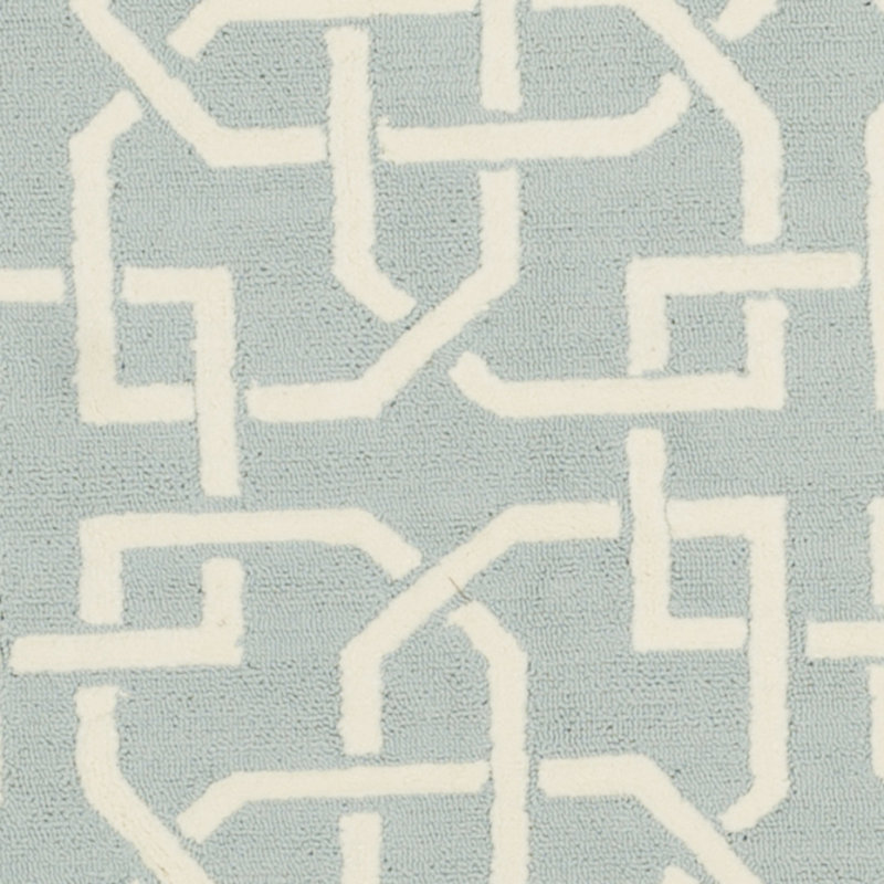 Sheeran Newport Hand Hooked Cotton Pile Geometric Rug, Runner 2'3" x 12'