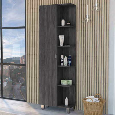 Linen  Cabinet, Five Shelves, One Cabinet, Divisions