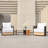 Set Of 2 Kielah Woven Rope Outdoor Swivel Chair Sofa 360 Degree Rotatable Coastal Patio Armchair