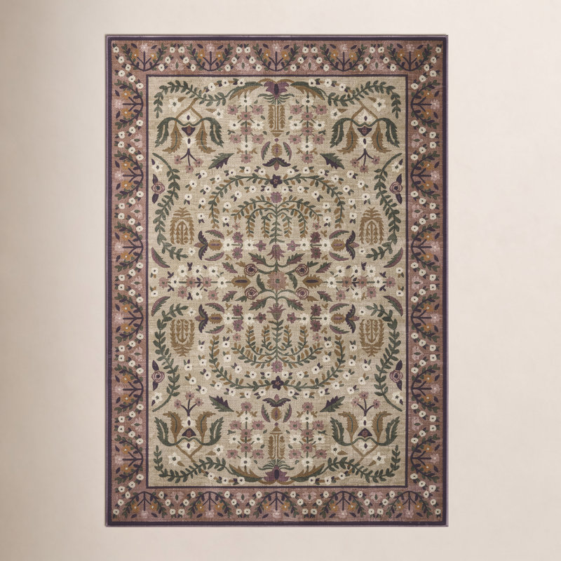 Tapis aubergine Rifle Paper Co. x Loloi, Rectangulaire 2 pi x 3 pi