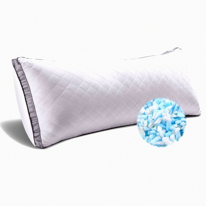FluffCozy Memory Foam Body Pillow - Extra Large Long Bed Pillow for Adults - Fluffy White Pillow for Sleeping - Supportive and Comfortable