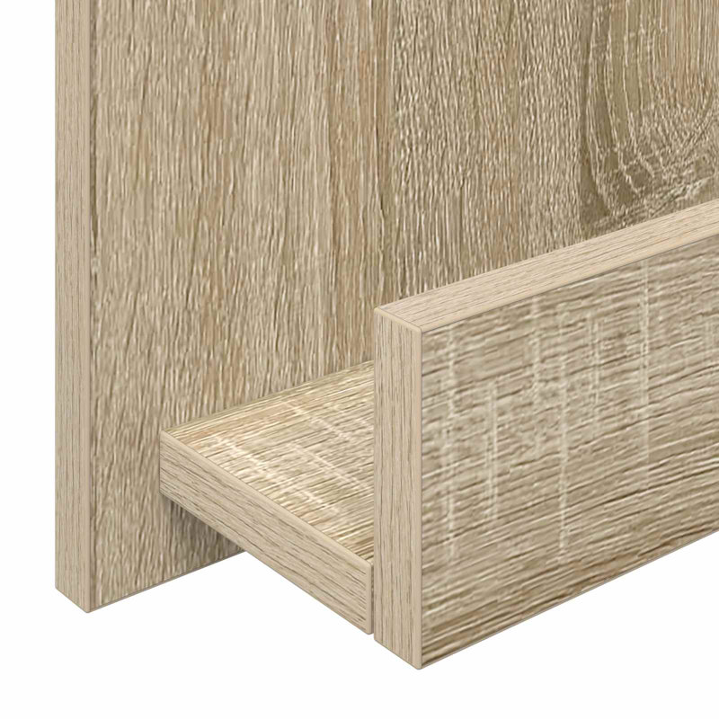 Wood Free Standing Magazine Rack, Beige
