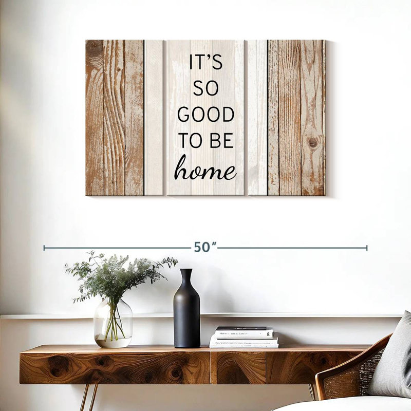 Plaque murale «Good to be home», H 24 po x l 38 po