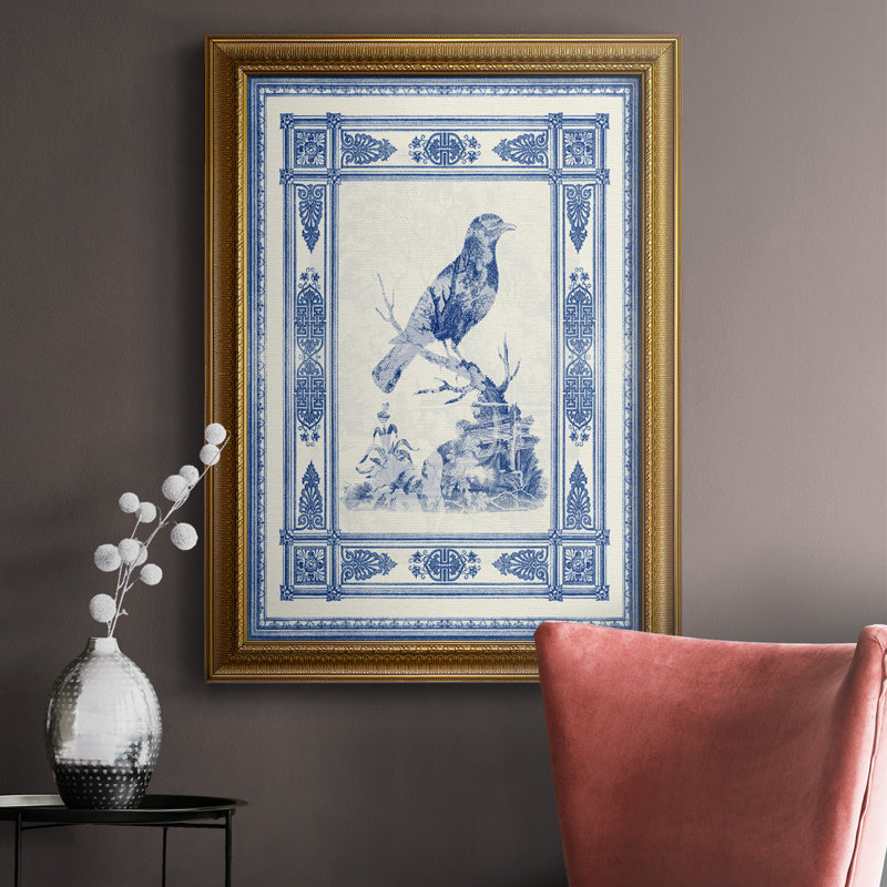 Toile De Jouy I - imprimé, H 36 po x l 24 po