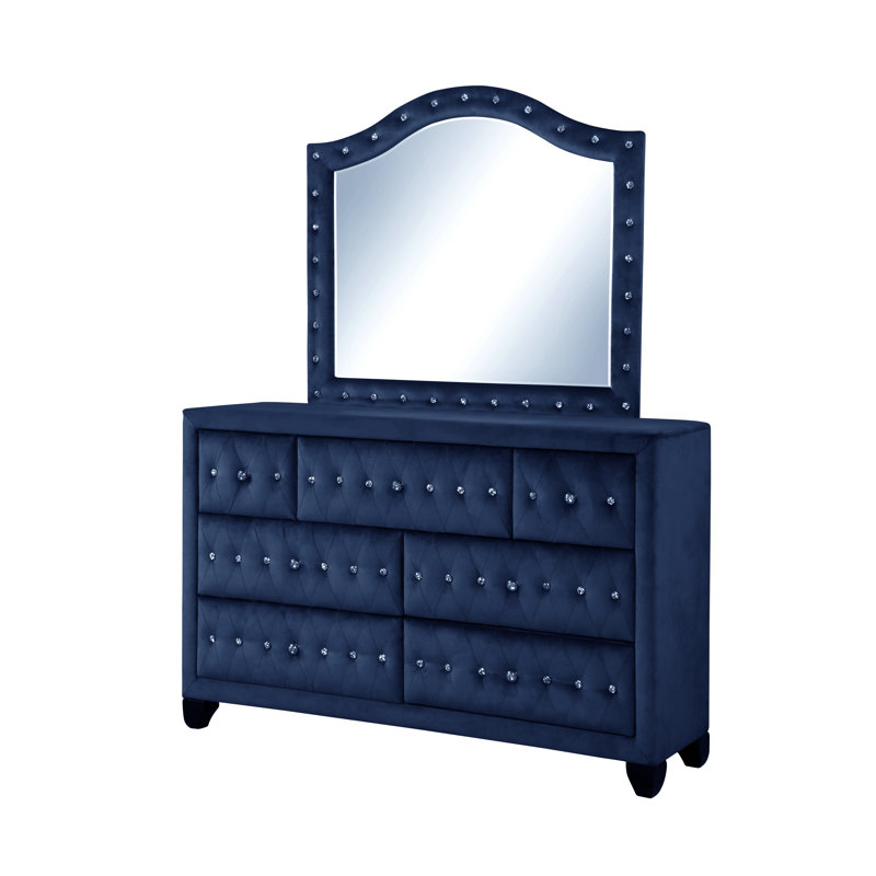 Rausch Sophia 7 Drawer Dresser, Blue
