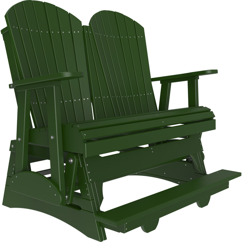 Banc d'extérieur coulissant en polywood, Vert