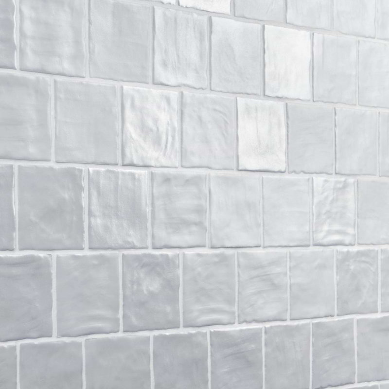 Montauk 4x4 Mixed Finish Ceramic Tile, Blue