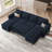 Shavera Velvet U-Shaped Sectional Couch Convertible Large Sofa Bed Sleeper With Storage Ottoman-129925601