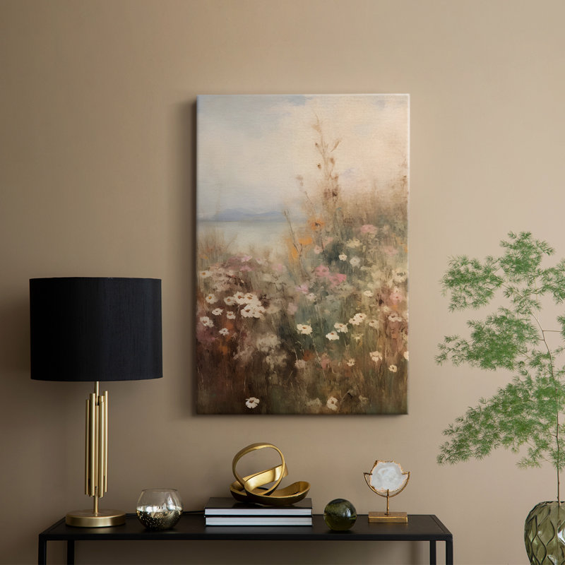 Imprimé floral rétro XLV III - galerie Cavas enveloppé, H 36 po x l 24 po