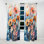 Hodge - Rideau obscurcissant à motif floral bleu - 1 panneau