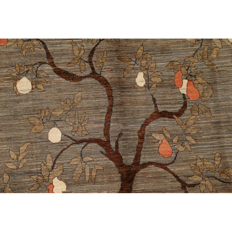 Vegetable Dye Abstract Oriental Area Rug 7x10