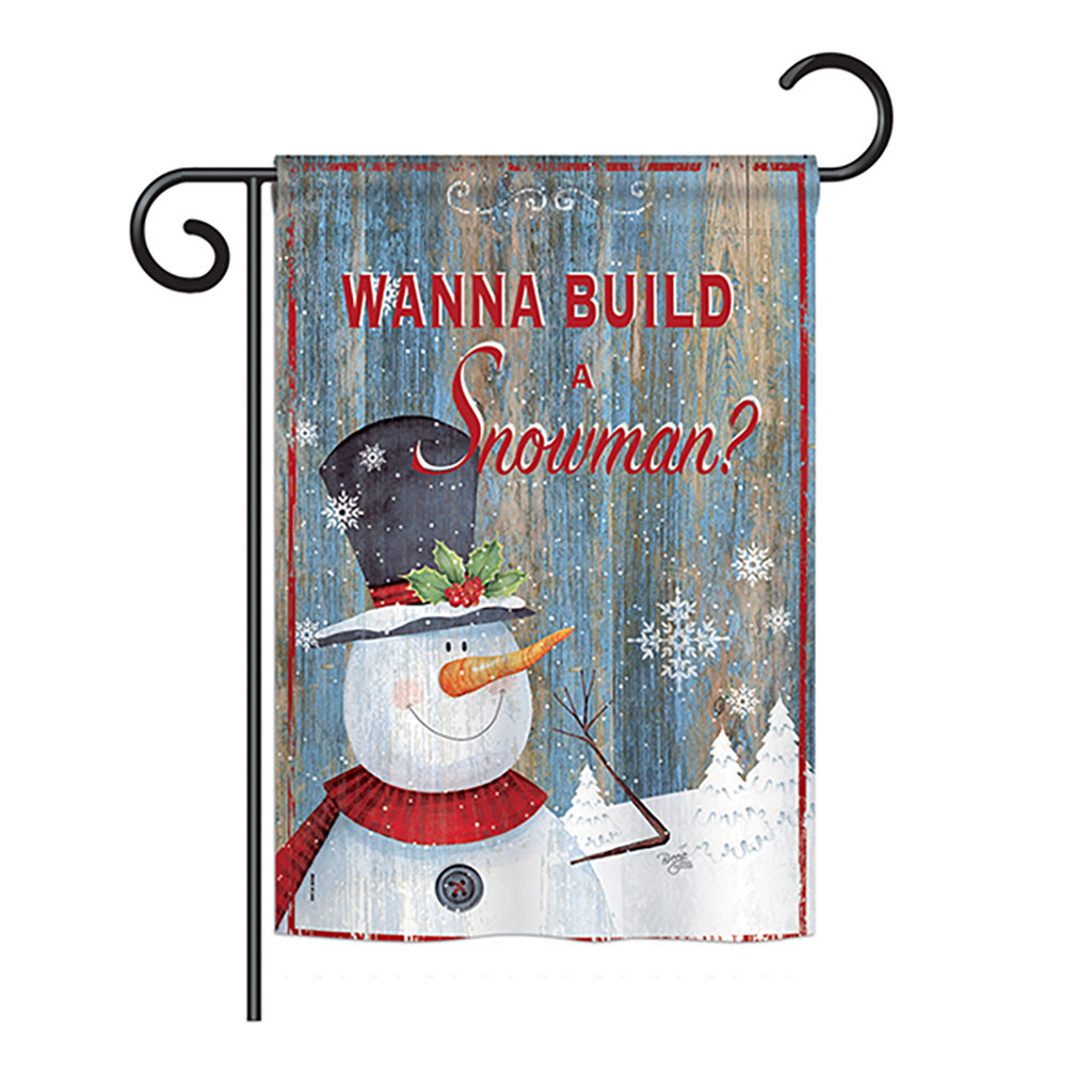 Bedros Build a Snowman Winter 2-Sided 18.5 x 13 in. Garden Flag The Holiday Aisle® 