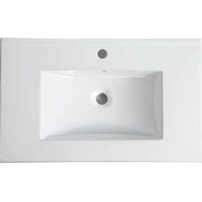 30" Bathroom Ceramic Sink White - 18.16 In. W X 7.16 H 30.67 D, 29.17 Lb, Quick Mounting, Charming Workmanship 18.16" 7.16" 30.67", Uncomplicated Installation Process, Fascinating